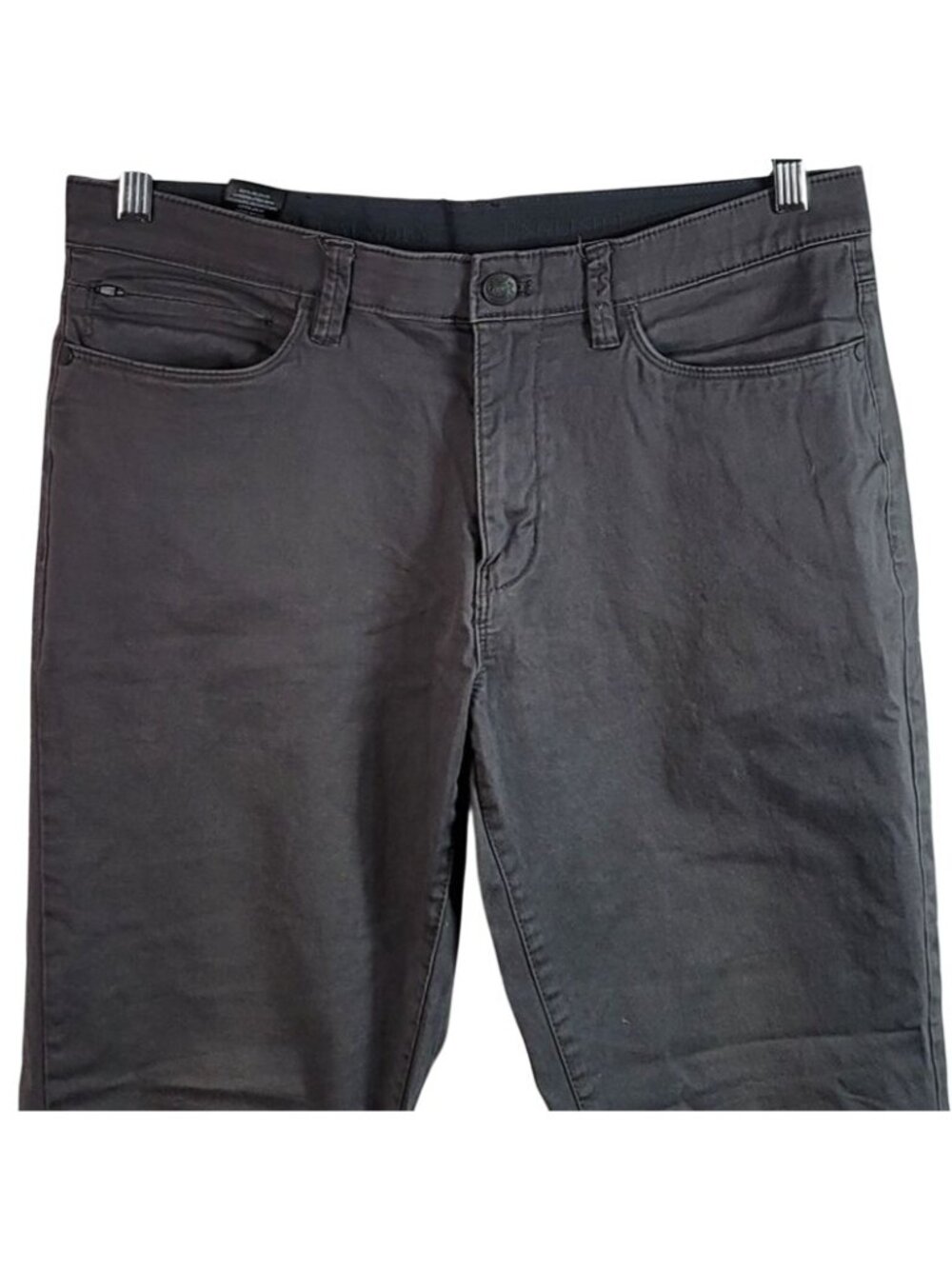 English Laundry Mens 5-Pocket Pant Gray 32x30 Straight Leg Zip Flat Front Pocket - Picture 2 of 7